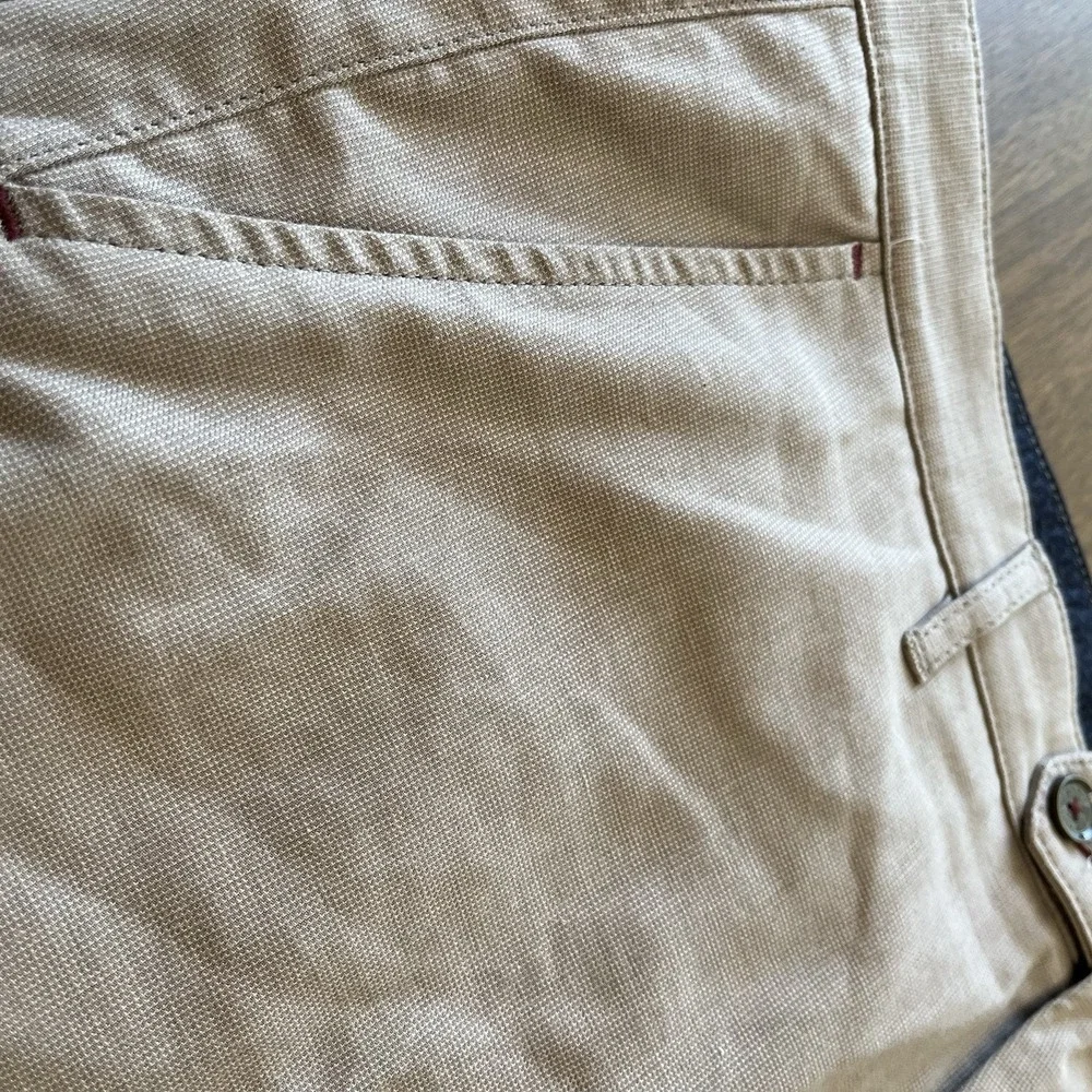 Ted Baker Chino Shorts Mens 36 Beige Cotton Stretch Mid Rise